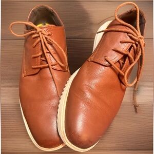 🍂COLE HAAN🍂 LEATHER LACE UP ALMOND TOE “BRITISH GRAND” OXFORDS EUC